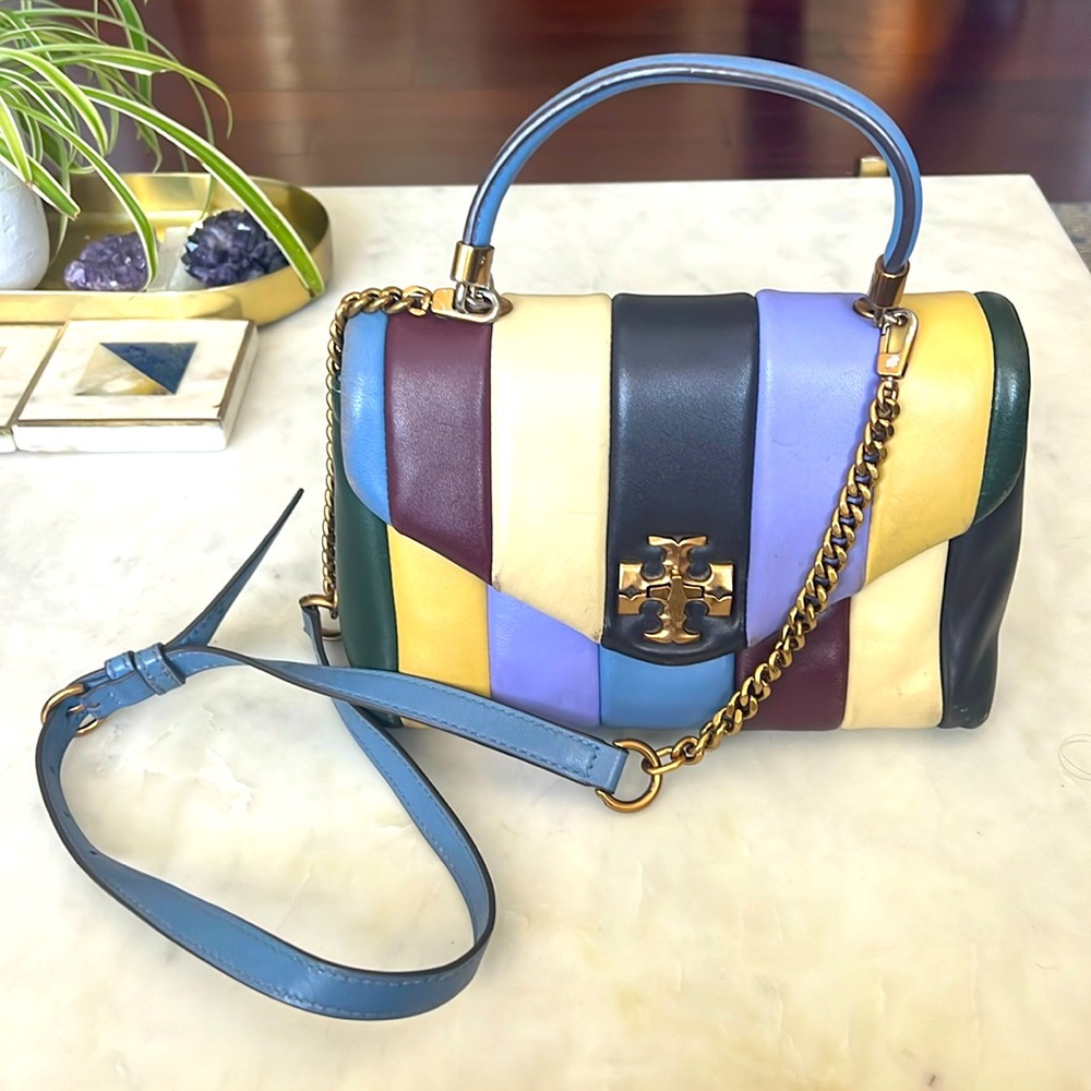 Tory Burch striped leather bag